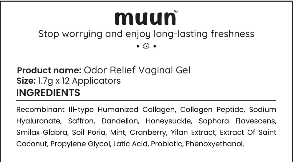 Muun Bacterial Vaginosis Symptoms Relief & Vaginal Moisturizer - Pack 12