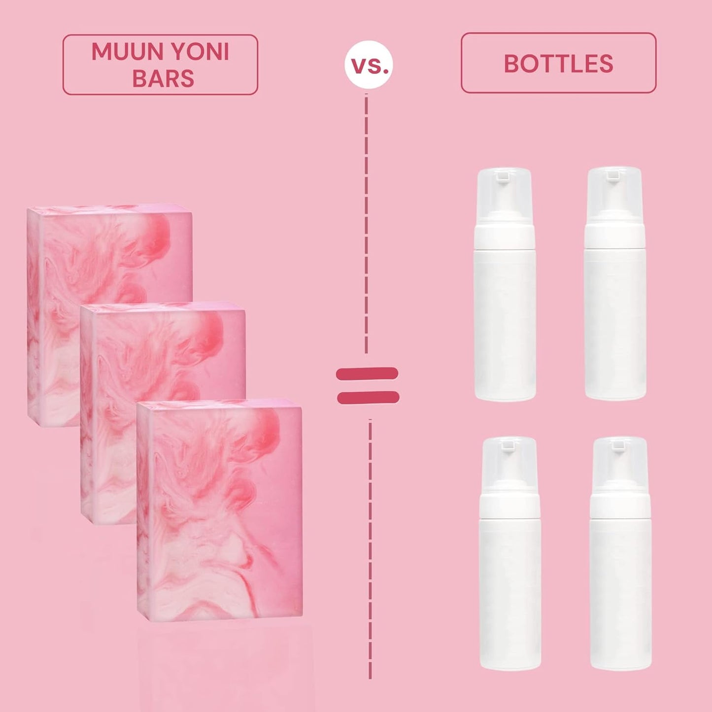 Muun Rose Yoni Soap Bar Pack 3 - Feminine Wash