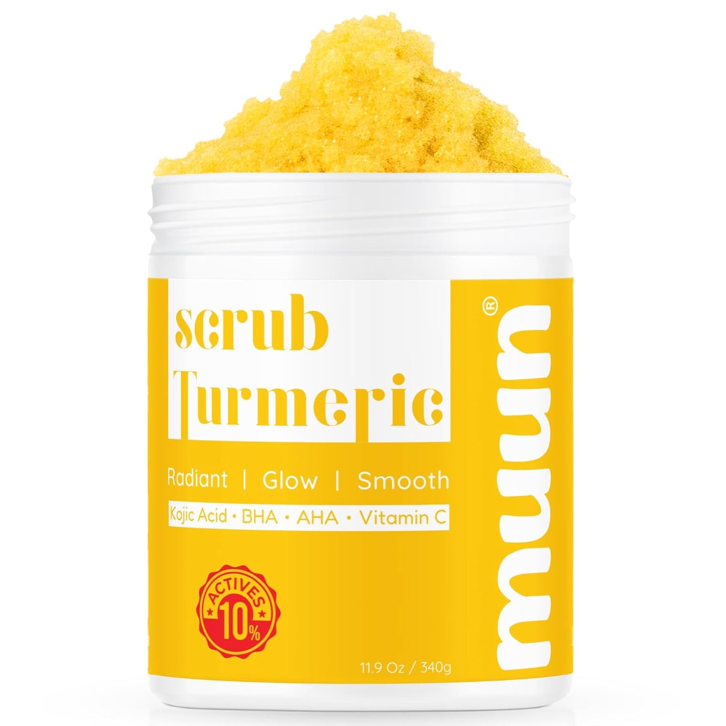 Muun Body Scrub - 2% Kojic Acid Turmeric Vitamin C & AHA/BHA