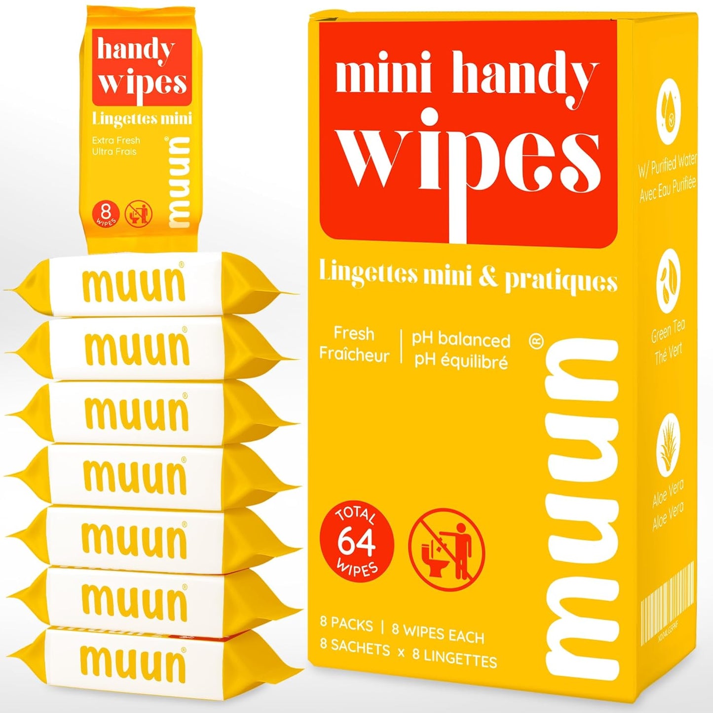 Mini Travel Wipes 64 Ct