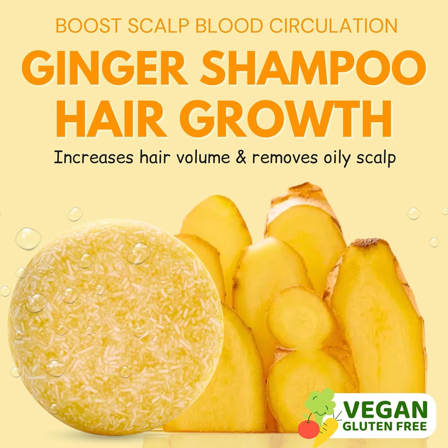 Muun Ginger Rosemary & Rice Water Shampoo Bars