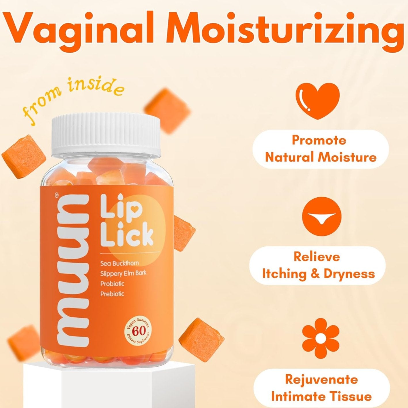 Muun Vaginal Dryness Gummy for Perimenopause, Menopause