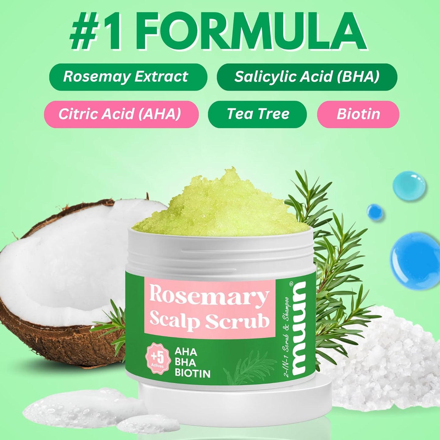 2-IN-1 Scalp Scrub & Shampoo - Rosemary
