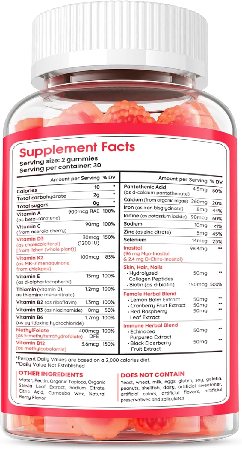 Muun Methylated Multivitamin Gummy for Women 14+