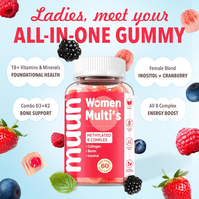 Muun Methylated Multivitamin Gummy for Women 14+