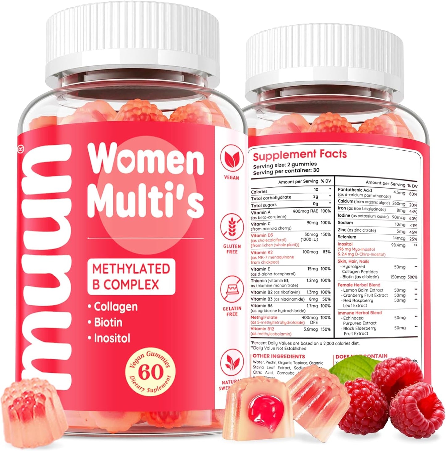 Muun Methylated Multivitamin Gummy for Women 14+