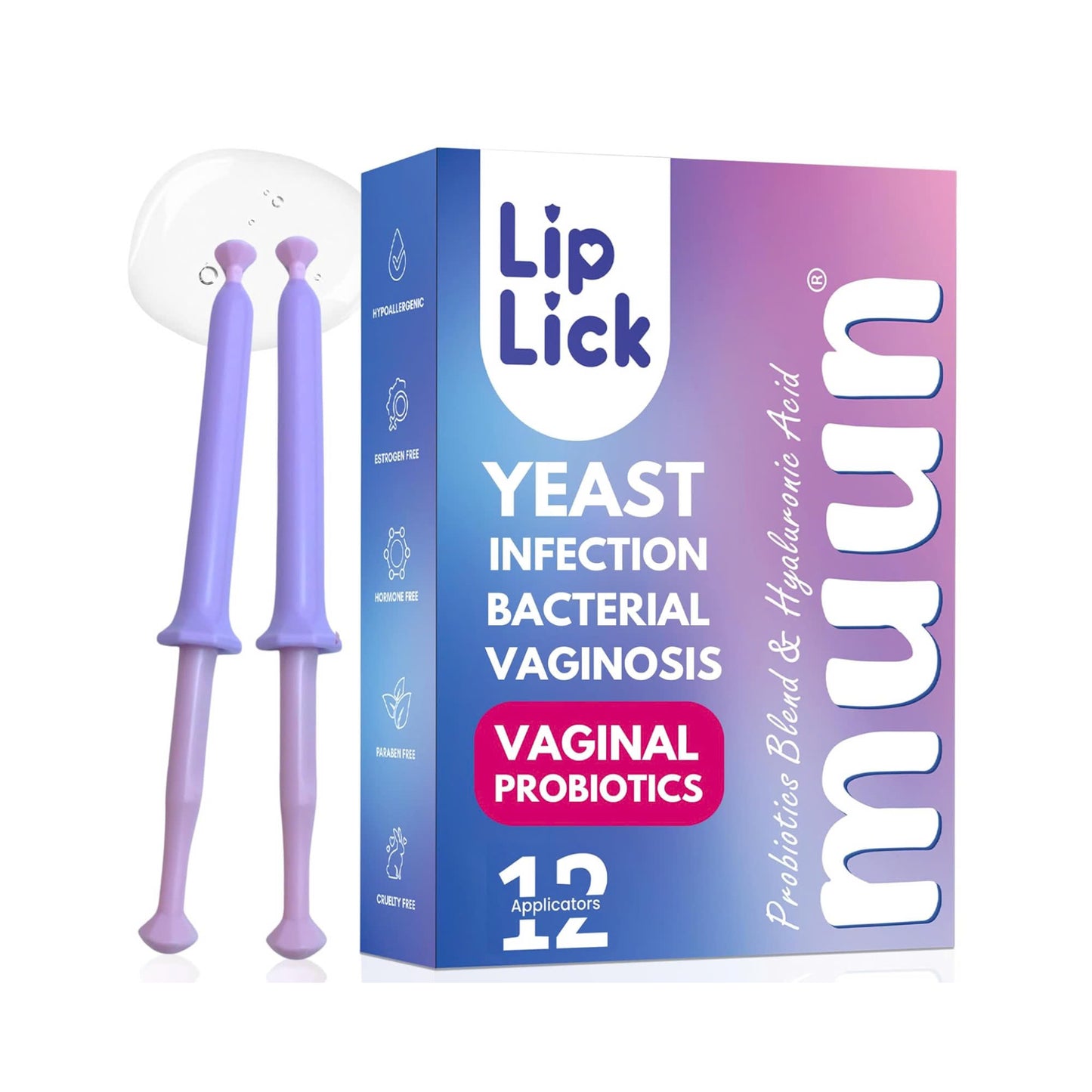 Muun Women's Vaginal Probiotics I Yeast Infection & BV Treatment Pack 12