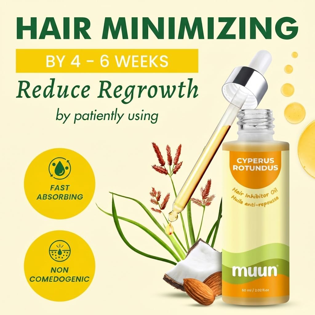 Cyperus Rotundus Oil for Reduce Unwanted Hair Growth