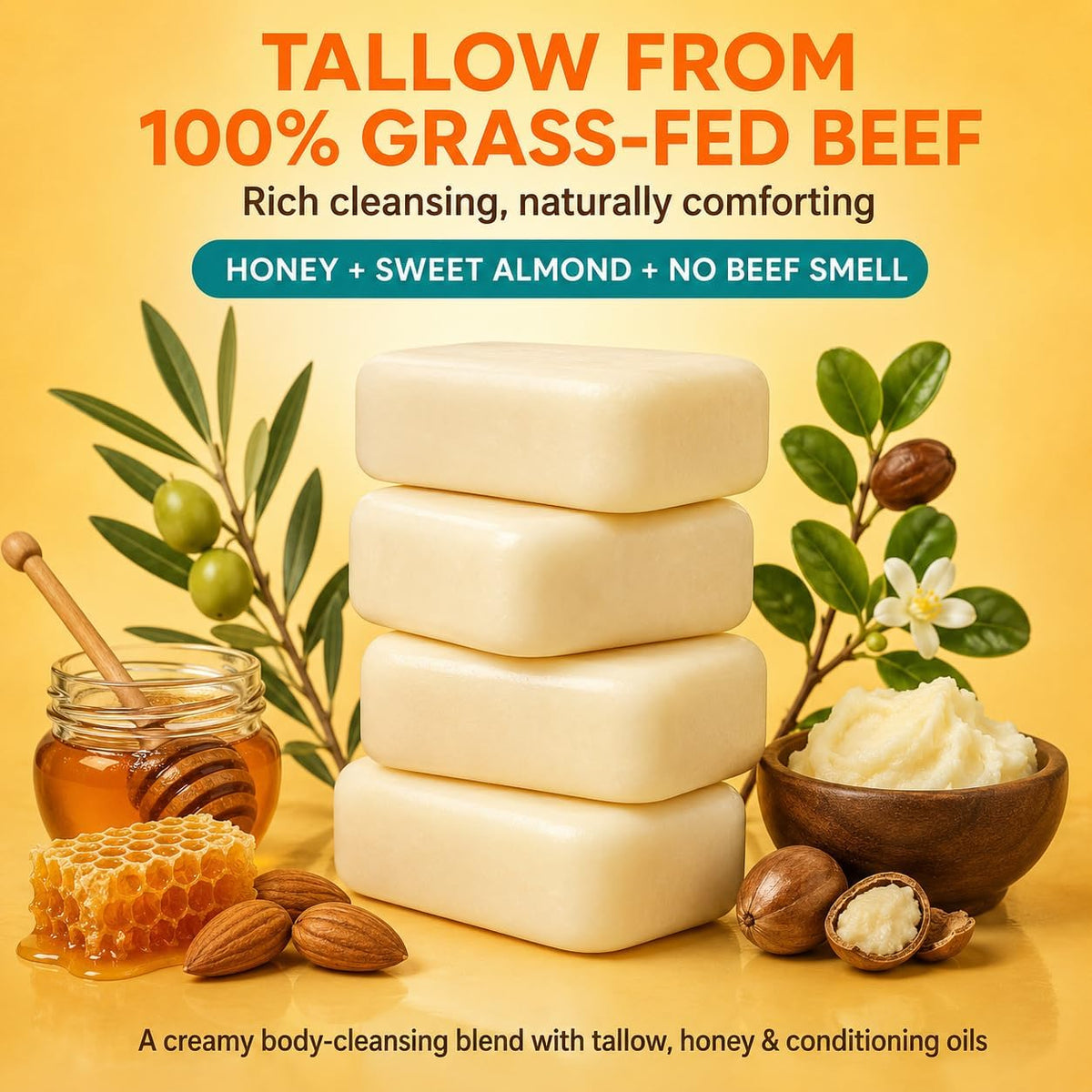 Grass-Fed Beef Tallow Soap