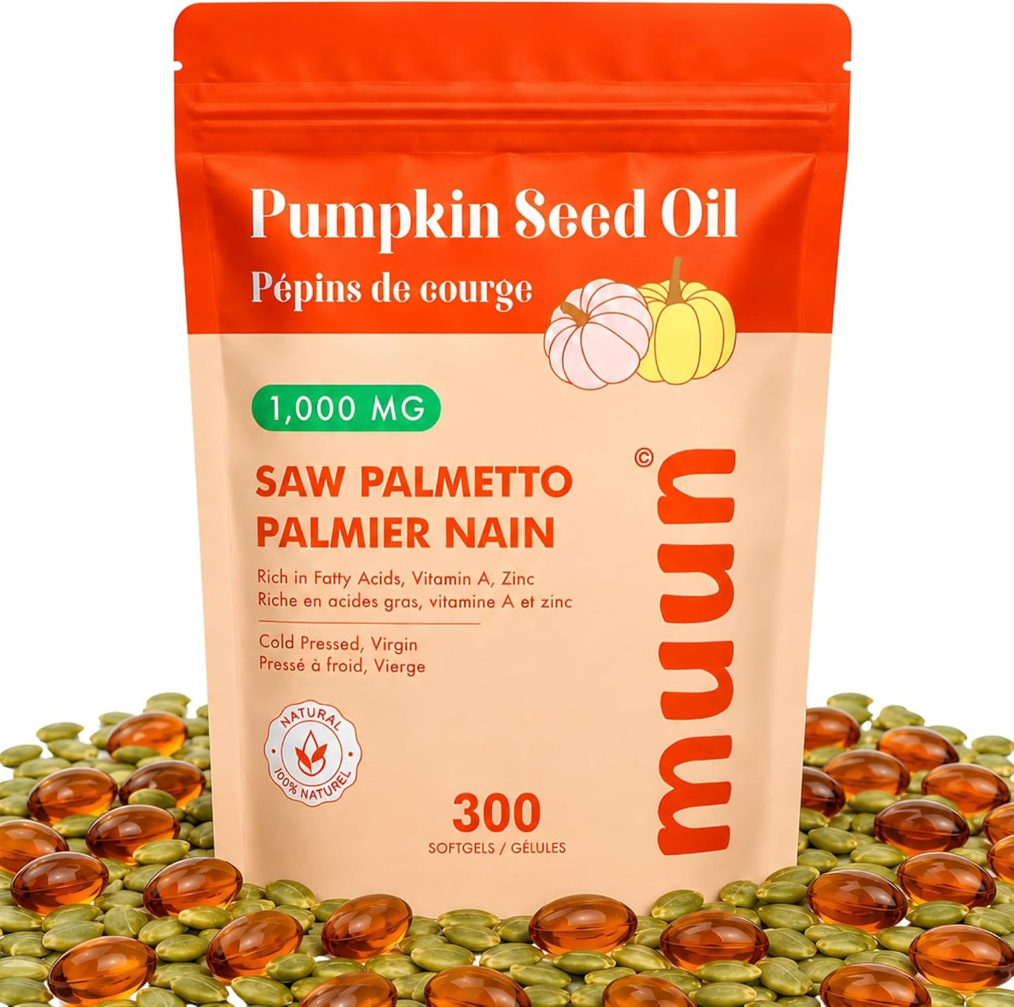 Muun Pumpkin Seed Oil & Saw Palmetto Softgels