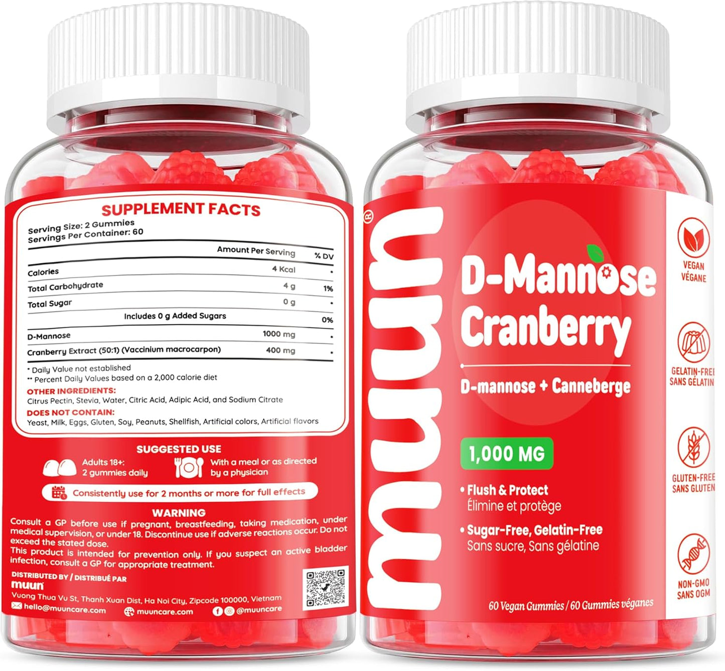 D-Mannose Gummies with Cranberry