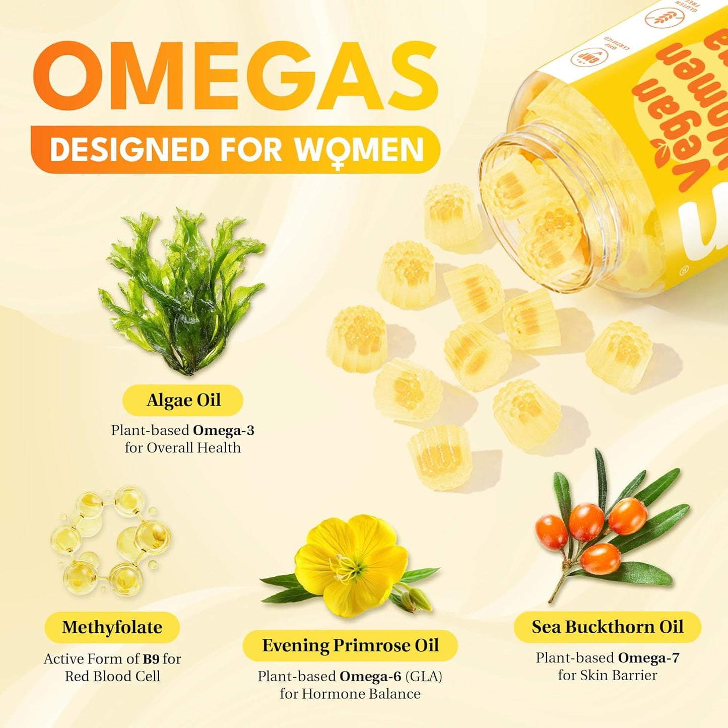 Vegan Omega 3-6-7 Gummy (60 ct)